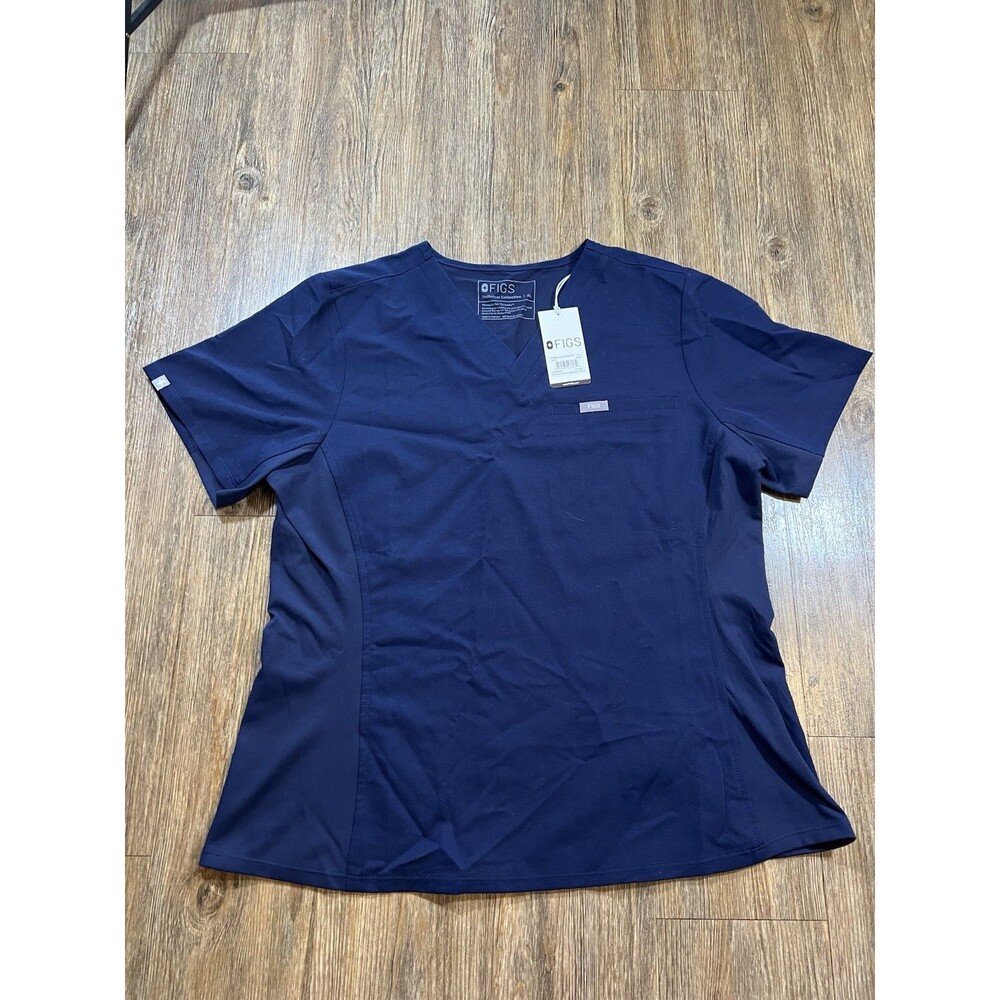 FIGS Navy V-Neck Women's Scrub Top